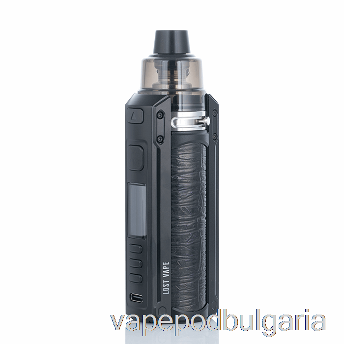 Vape 10000 Дръпки Lost Vape Ursa Quest 100w Pod Mod Kit черен / релефна кожа